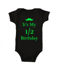 Half B&Day Mustache Romper