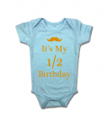 Half B&Day Mustache Romper