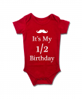 Half B&Day Mustache Romper
