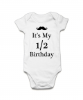 Half B&Day Mustache Romper