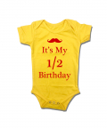 Half B&Day Mustache Romper