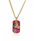 Hot Pink & Multi Color Enamel Butterflies Necklace