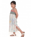 Voyager Trails Printed Cotton Midi Dress with Tie-Up