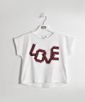Girls White Cotton T-Shirt