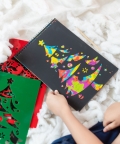 Ilearnngrow Christmas Tree Stencil With Scratch Book