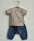 Whitewater Kids Unisex Organic Indigo Raidana Angarakha Indigo Check Pants