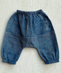 Whitewater Kids Unisex Organic Indigo Raidana Angarakha Indigo Check Pants