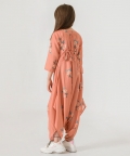 Scarlet Orange Dhoti Jumpsuit Kids