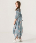 Aqua Blue Dhoti Jumpsuit Kids