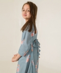 Aqua Blue Dhoti Jumpsuit Kids