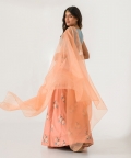 Scarlet Orange Kali Lehenga Set