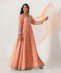 Scarlet Orange Anarkali Suit