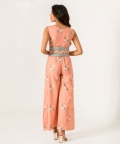 Scarlet Orange Embellished Jumpsuit