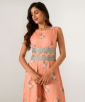 Scarlet Orange Embellished Jumpsuit