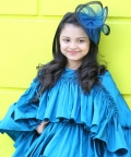 Peacock Blue Cape Dress
