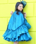 Peacock Blue Cape Dress