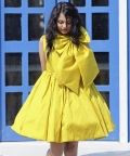 Yellow Taffeta Bow Dress
