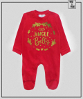 Jingles Bells Wreath Red Romper
