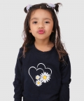Jelly Jones Co-Ord Set With Heart Print Navy Blue