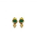 Oval Emerald Stone Studs
