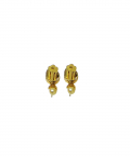 Oval Emerald Stone Studs