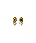 Green Oval Studs