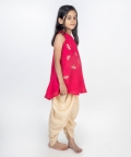 Off Shoulder Kurta Dhoti Set -2 Pc