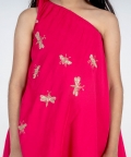 Off Shoulder Kurta Dhoti Set -2 Pc