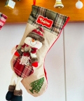 Jute Snowman Christmas Stockings, Large