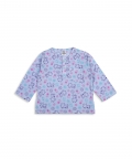 Line Art Print Round Neck Cotton Long Sleeve Kids Night Suit