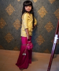 Check Embroidered Blazer Style Top With Sharara