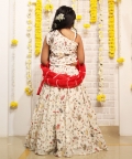 Embroidered Lehenga With Beaded Crop Top And Dupatta