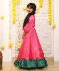 Zig Zag Print Lehenga With 3/4 Sleeves
