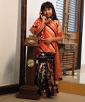 One Off Shoulder Stripe Kurta With Sharara