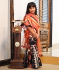 One Off Shoulder Stripe Kurta With Sharara