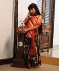 One Off Shoulder Stripe Kurta With Sharara