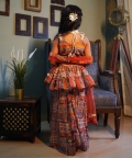 Kachi Print Peplum Top With Palazzo