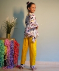 Makeup Print Kaftan With Pants