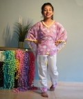 Rainbow Print Kaftan With Pants