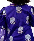 Round Neck Stylish Kurti With Organza Hem Pant And Dupatta