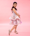 Checks Printed Frock With Layers