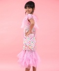 One Off Shoulder Dress With Net Frills At Bottom