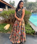 Heavy Embroidered Lehenga With Gota Lace Crop Top & Dupatta