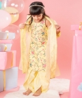 Beautiful Floral Thread Work Kurti And Jacket With Dhoti