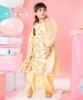 Beautiful Floral Thread Work Kurti And Jacket With Dhoti