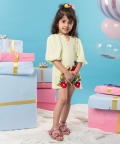 Thread Embroidered Frock With Balloon Sleeves