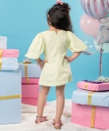 Thread Embroidered Frock With Balloon Sleeves