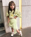 Star Embroidered Crop Top With Skorts