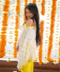 Crop Top With Sequins Embroidered Cape And Satin Dhoti
