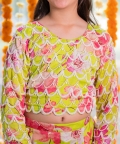 Pearl Embroidered Crop Top With Sharara